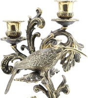 Часы каминные из камня и бронзы с канделябрами КОЛИБРИ 037RK1317557/1