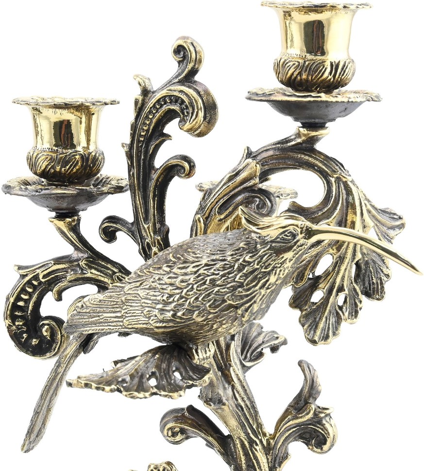 Часы каминные из камня и бронзы с канделябрами КОЛИБРИ 037RK1317557/1