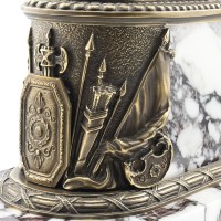 Часы каминные из мрамора и бронзы ГЕОРГИЙ ПОБЕДОНОСЕЦ AZRK-1317507