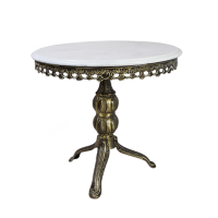 Стол бронзовый с мраморной столешницей РЕДОНДА BP-50204-A