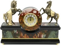 Часы каминные из яшмы КОНИ AZR-3301201 Часы каминные из яшмы КОНИ AZR-3301201
