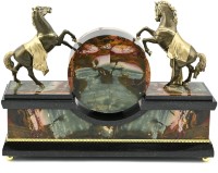 Часы каминные из яшмы КОНИ AZR-3301201 Часы каминные из яшмы КОНИ AZR-3301201