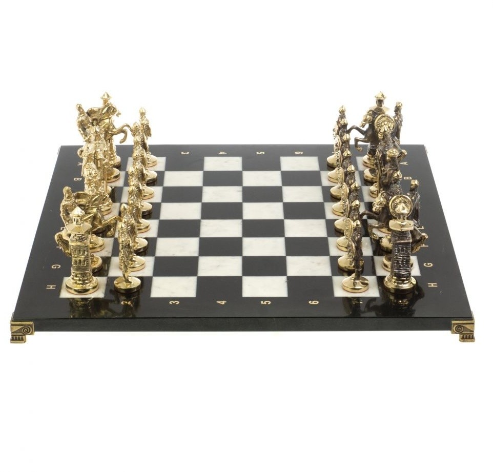 Шахматы подарочные БОГАТЫРИ с фигурами из бронзы AZY-127558