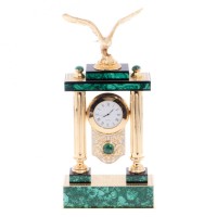 Часы каминные из малахита ОРЁЛ AZY-3590