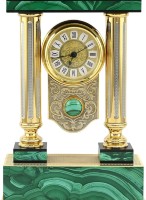 Часы каминные из малахита ОРЁЛ AZY-3590