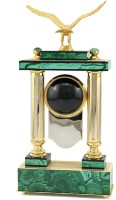 Часы каминные из малахита ОРЁЛ AZY-3590