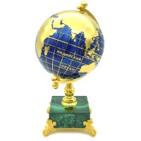 Глобус сувенирный на подставке из малахита AZRK-3330298
