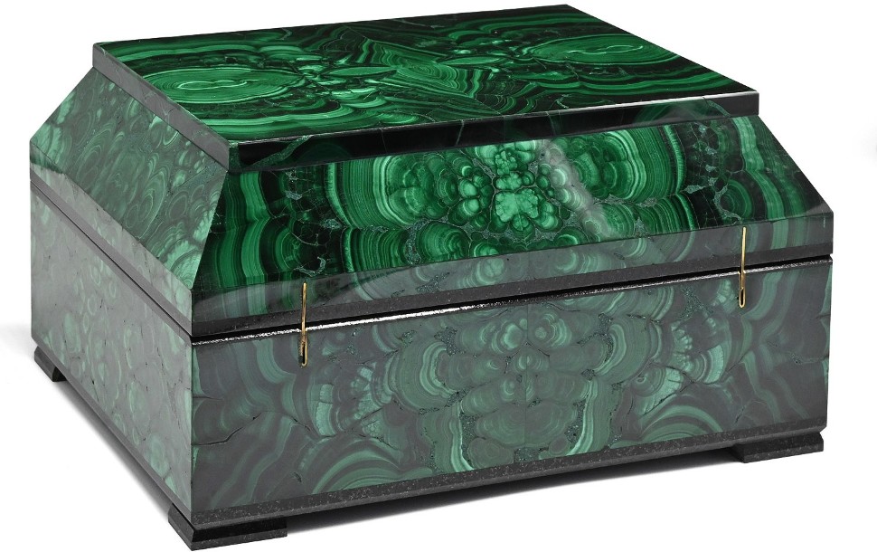 Ларец из малахита для драгоценностей 037rk.3200158-9