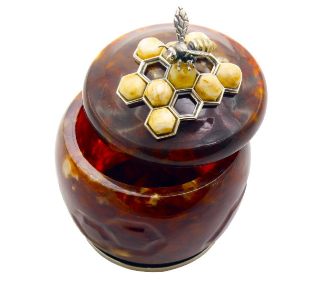 Шкатулка из янтаря СОТЫ AZJ-stl-20-sot