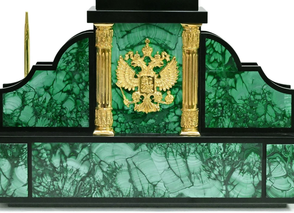 Настольный письменный набор из малахита КОНЬ AZRK-3330221