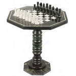 Шахматный стол с каменными фигурками AZY-7832