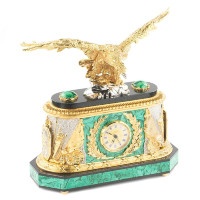 Часы каминные из малахита ОРЁЛ 0729797