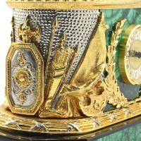 Часы каминные из малахита ОРЁЛ 0729797
