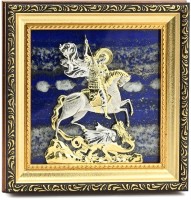 Панно настенное ГЕОРГИЙ ПОБЕДОНОСЕЦ на лазурите 037rk3400991