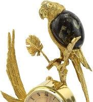 Часы из малахита интерьерные ДВА ПОПУГАЯ 037.rk3200549/2