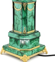 Лампа настольная интерьерная из малахита 037rk.1216