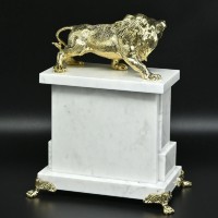Часы каминные из мрамора и лазурита ЛЕВ 037rk.3740238 Часы каминные из мрамора и лазурита ЛЕВ 037rk.3740238