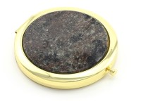 Зеркальце сувенирное с камнем сфенит, золотистое в коробочке AZRK-3724950ai