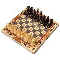 Шахматы подарочные резные ручной работы ГЕРБ (средние) slchess50