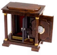 Часы из камня с сейфом из коричневого обсидиана 072126254 Часы из камня с сейфом из коричневого обсидиана 072126254