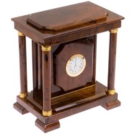 Часы из камня с сейфом из коричневого обсидиана AZY-126254