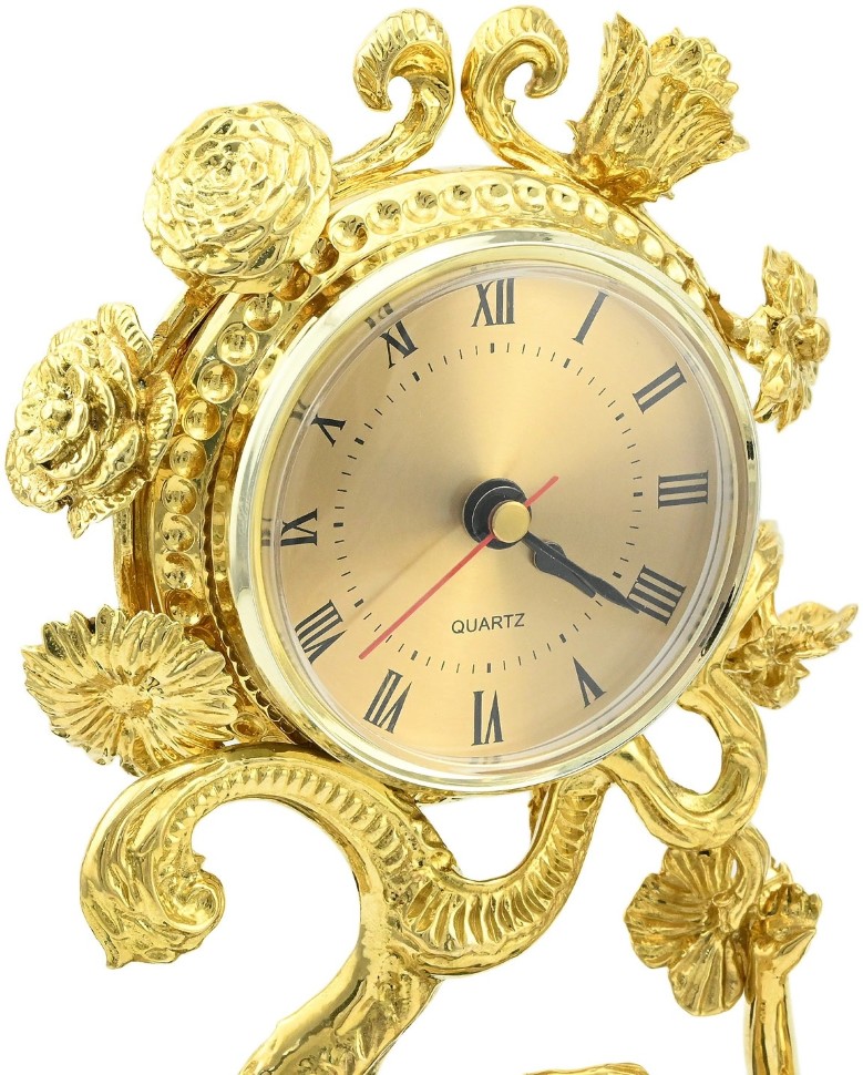 Часы каминные с канделябрами из змеевика КОЛИБРИ 037.rk7557/2