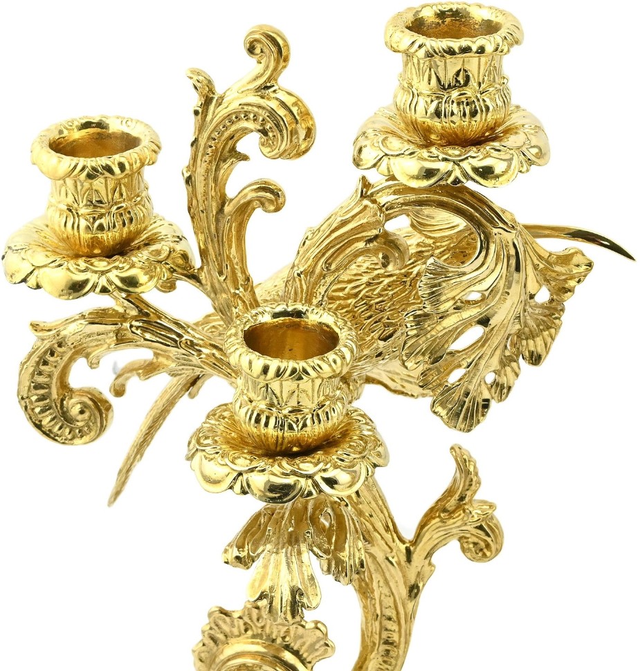 Часы каминные с канделябрами из змеевика КОЛИБРИ 037.rk7557/2