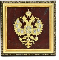 Панно настенное ГЕРБ РОССИИ на яшме 072.117887