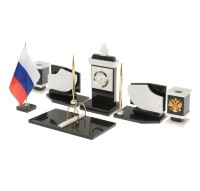 Настольный письменный набор из мрамора ГЕРБ РФ 072127527