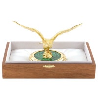 Статуэтка из бронзы ОРЁЛ на подставке из малахита 072120516
