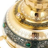 Самовар электрический на 3 литра ЦВЕТОЧНЫЙ ОРНАМЕНТ 048-690