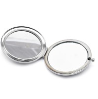 Сувенирное зеркальце с накладкой из малахита, серебристое AZRK-3200702